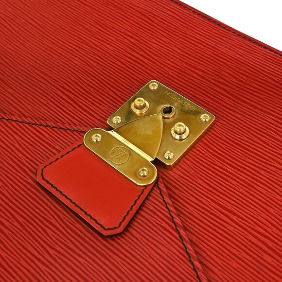 LOUIS VUITTON PORTE DOCUMENT SENATEUR CLUTCH BAG EPI RED A20980 YQ03810 BN02 - Picture 3 of 10